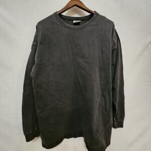 Vintage Pluma Shirt Mens XL Black Long Sleeve Heavy Cotton USA Made 90s